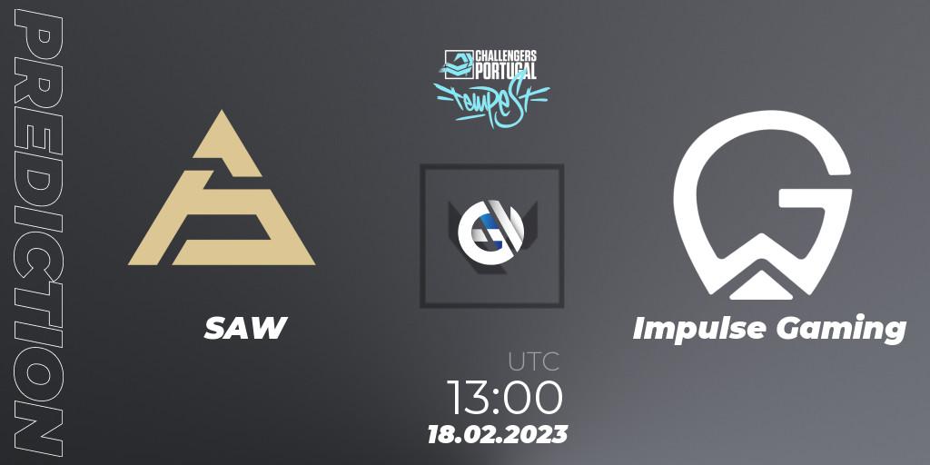 Pronóstico SAW - Impulse Gaming. 18.02.2023 at 13:00, VALORANT, VALORANT Challengers 2023 Portugal: Tempest Split 1