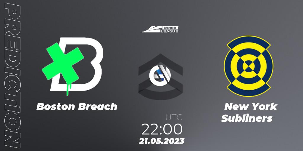 Pronóstico Boston Breach - New York Subliners. 21.05.2023 at 22:00, Call of Duty, Call of Duty League 2023: Stage 5 Major Qualifiers