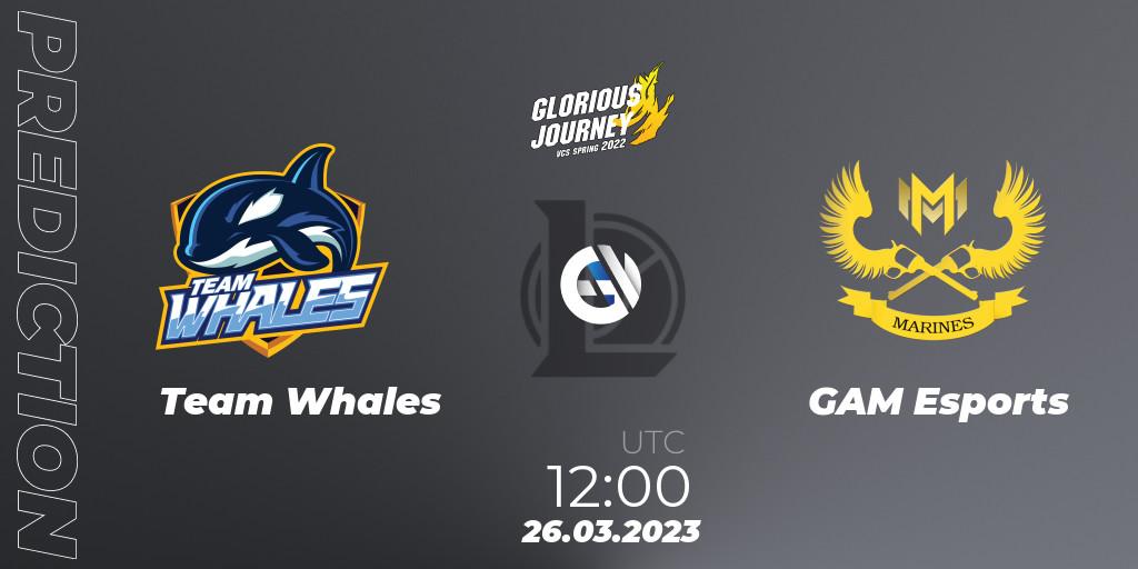 Pronóstico Team Whales - GAM Esports. 26.03.23, LoL, VCS Spring 2023 - Group Stage