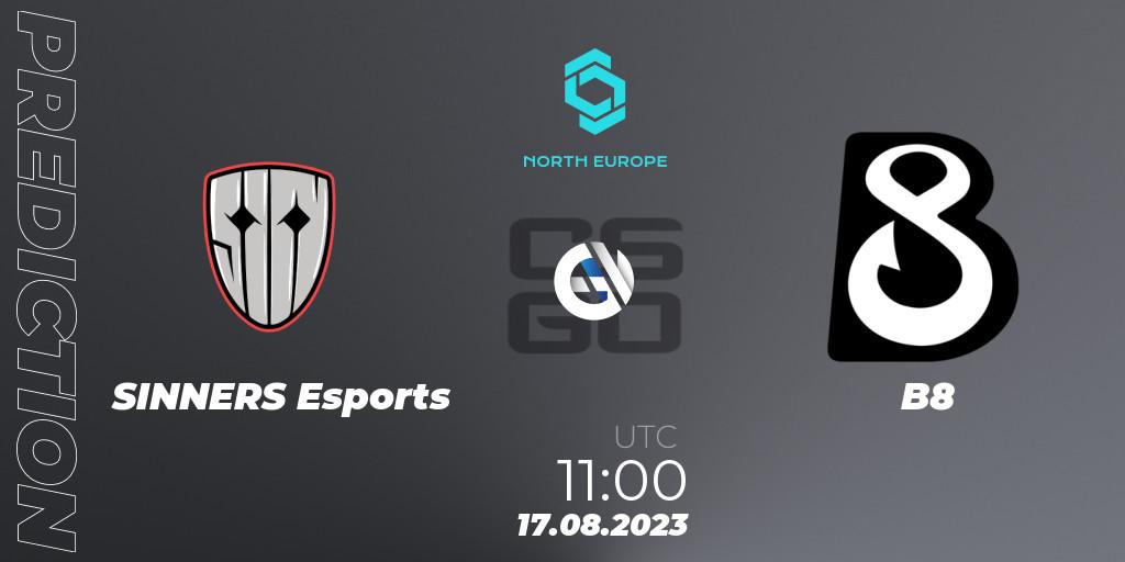 Pronóstico SINNERS Esports - B8. 17.08.2023 at 11:00, Counter-Strike (CS2), CCT North Europe Series #7