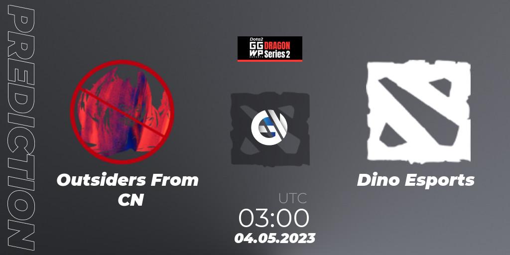 Pronóstico Outsiders From CN - Dino Esports. 04.05.2023 at 03:09, Dota 2, GGWP Dragon Series 2
