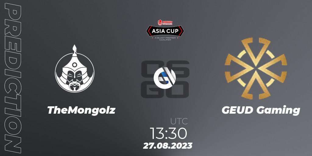 Pronóstico TheMongolz - GEUD Gaming. 27.08.2023 at 13:35, Counter-Strike (CS2), 5E Arena Asia Cup Fall 2023