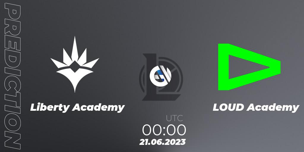 Pronóstico Liberty Academy - LOUD Academy. 21.06.2023 at 00:00, LoL, CBLOL Academy Split 2 2023 - Group Stage