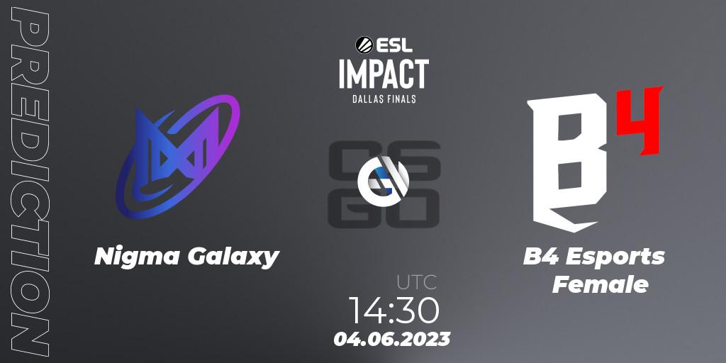 Pronóstico Nigma Galaxy - B4 Esports Female. 04.06.2023 at 14:30, Counter-Strike (CS2), ESL Impact League Season 3