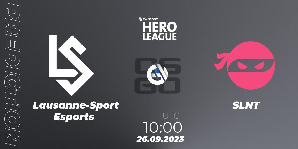 Pronóstico Lausanne-Sport Esports - SLNT. 26.09.2023 at 17:00, Counter-Strike (CS2), Swisscom Hero League Fall 2023