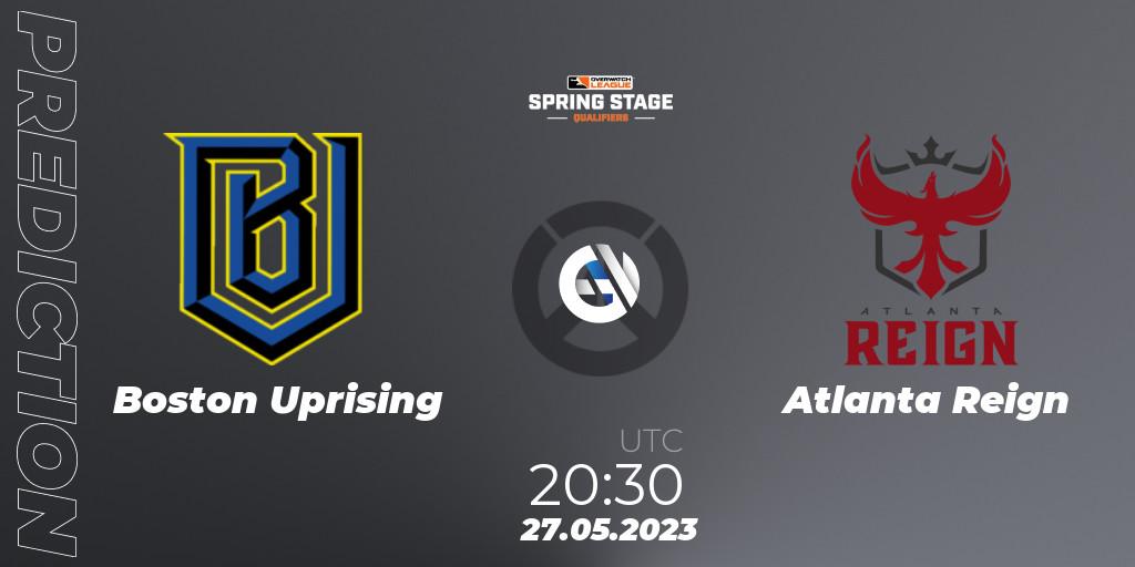 Pronóstico Boston Uprising - Atlanta Reign. 27.05.2023 at 20:45, Overwatch, OWL Stage Qualifiers Spring 2023 West