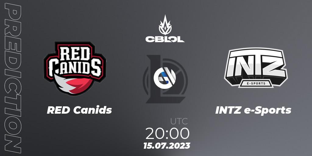 Pronóstico RED Canids - INTZ e-Sports. 15.07.23, LoL, CBLOL Split 2 2023 Regular Season