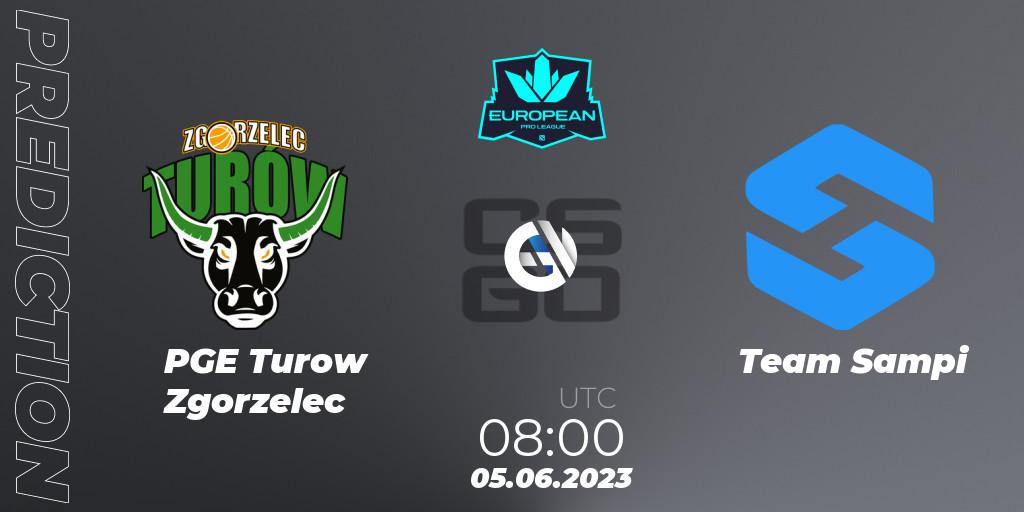 Pronóstico PGE Turow Zgorzelec - Team Sampi. 05.06.2023 at 08:00, Counter-Strike (CS2), European Pro League Season 8