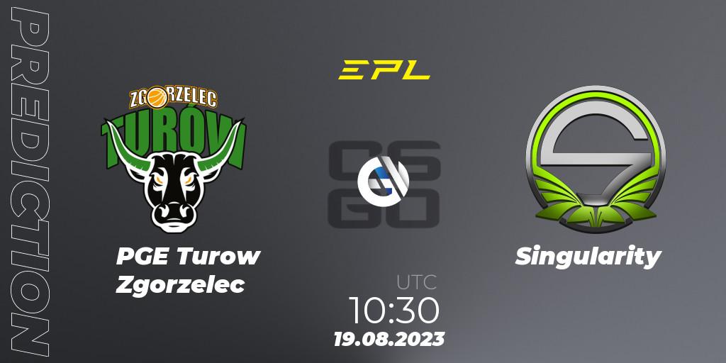 Pronóstico PGE Turow Zgorzelec - Singularity. 19.08.2023 at 11:40, Counter-Strike (CS2), European Pro League Season 10: Division 2