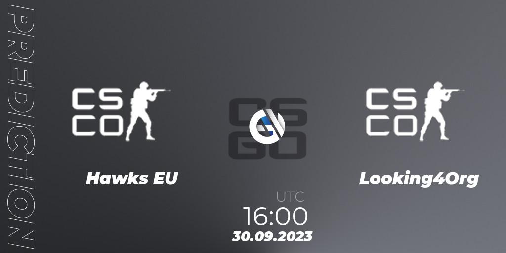 Pronóstico Hawks EU - Looking4Org. 07.10.2023 at 18:00, Counter-Strike (CS2), Esportal Clash Open