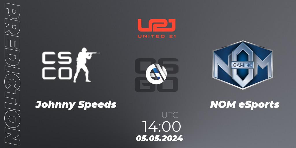 Pronóstico Johnny Speeds - NOM eSports. 05.05.2024 at 14:00, Counter-Strike (CS2), United21 Season 15