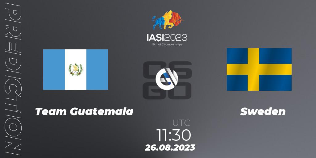 Pronóstico Team Guatemala - Sweden. 26.08.2023 at 17:00, Counter-Strike (CS2), IESF World Esports Championship 2023