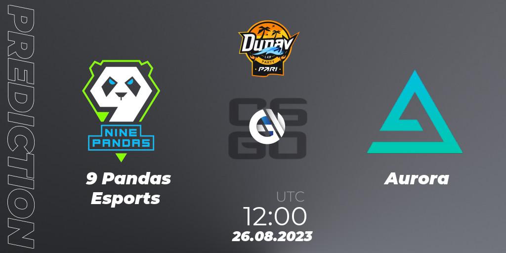 Pronóstico 9 Pandas Esports - Aurora. 26.08.2023 at 12:00, Counter-Strike (CS2), PARI Dunav Party 2023