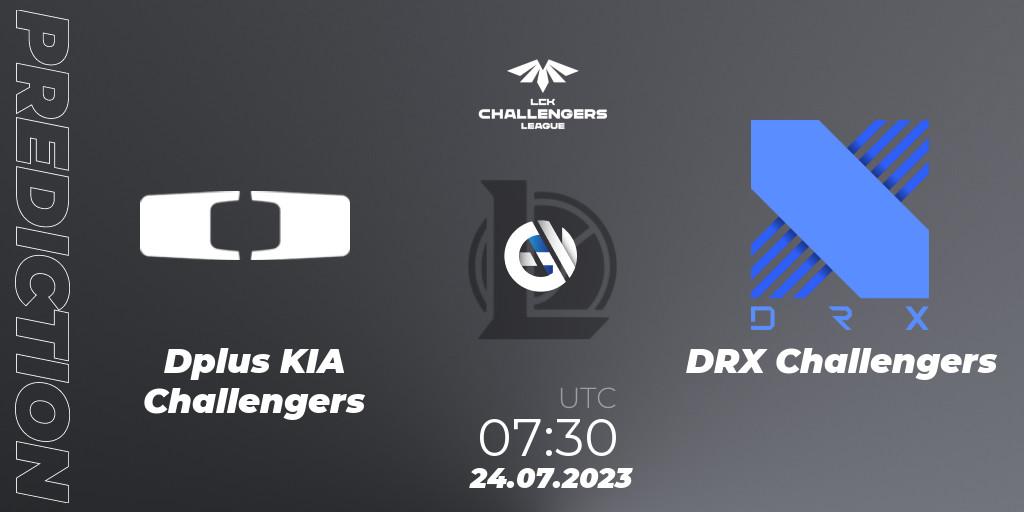 Pronóstico Dplus KIA Challengers - DRX Challengers. 24.07.2023 at 08:10, LoL, LCK Challengers League 2023 Summer - Group Stage