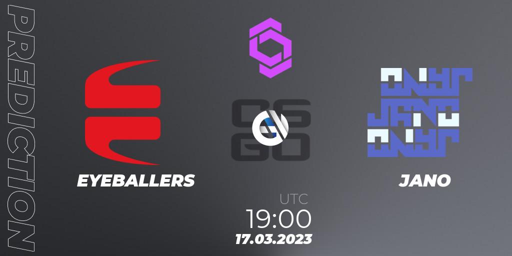 Pronóstico EYEBALLERS - JANO. 17.03.2023 at 19:50, Counter-Strike (CS2), CCT West Europe Series #2