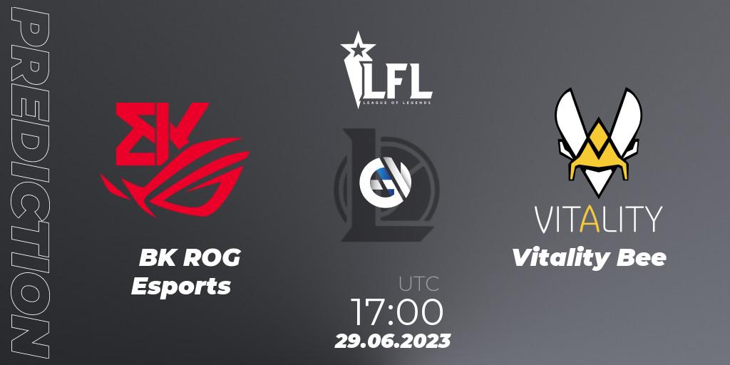 Pronóstico BK ROG Esports - Vitality Bee. 29.06.2023 at 17:00, LoL, LFL Summer 2023 - Group Stage