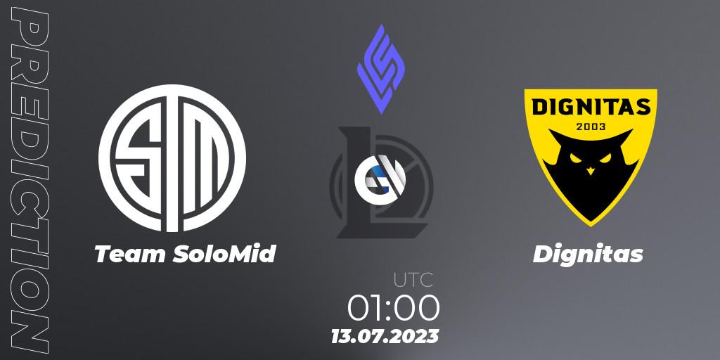 Pronóstico Team SoloMid - Dignitas. 13.07.23, LoL, LCS Summer 2023 - Group Stage