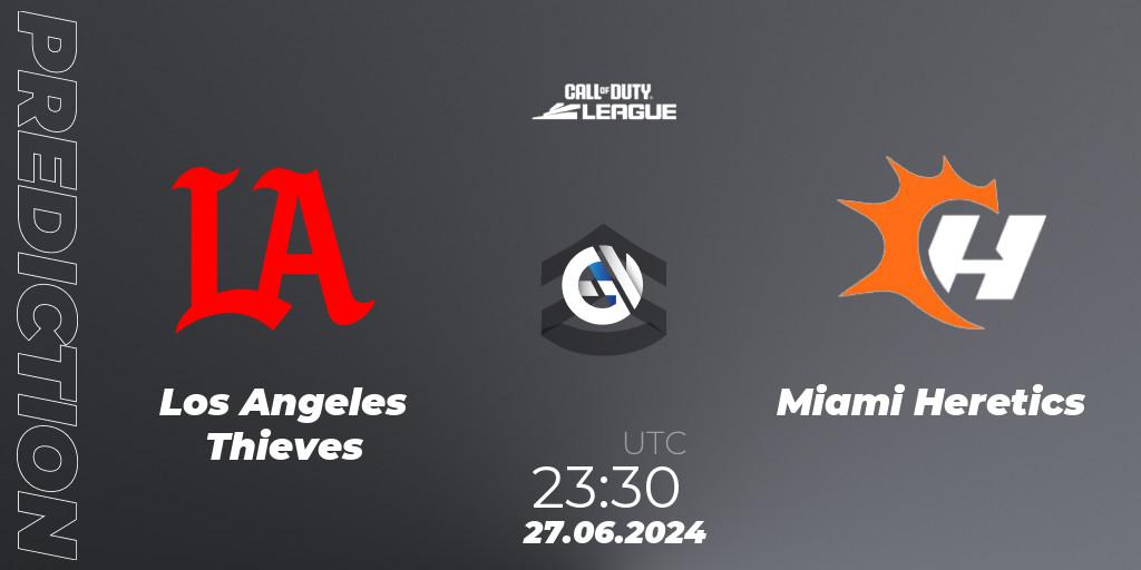 Pronóstico Los Angeles Thieves - Miami Heretics. 27.06.2024 at 23:30, Call of Duty, Call of Duty League 2024: Stage 4 Major