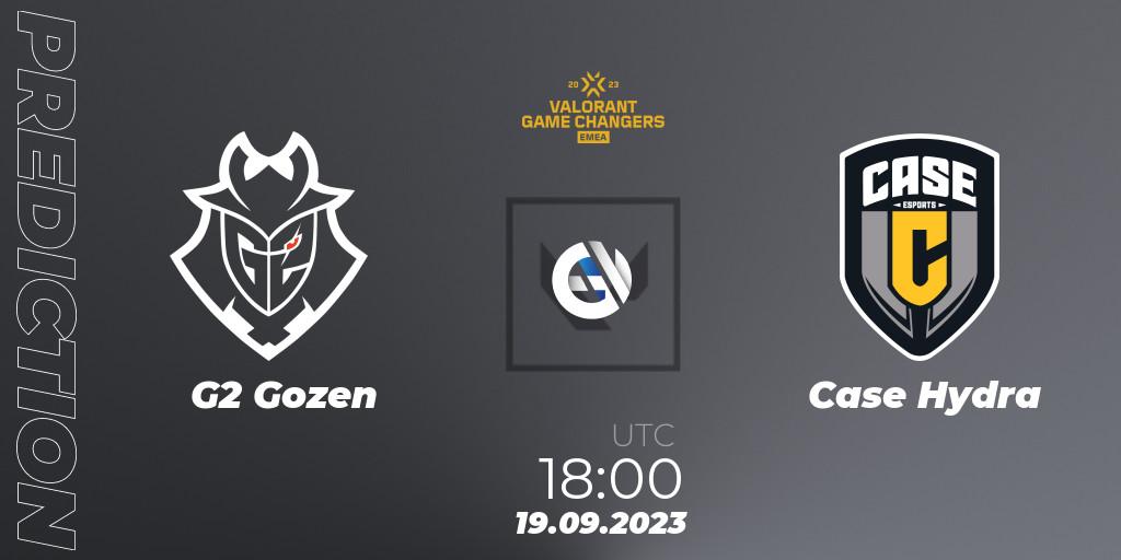 Pronóstico G2 Gozen - Case Hydra. 19.09.2023 at 18:00, VALORANT, VCT 2023: Game Changers EMEA Stage 3 - Group Stage