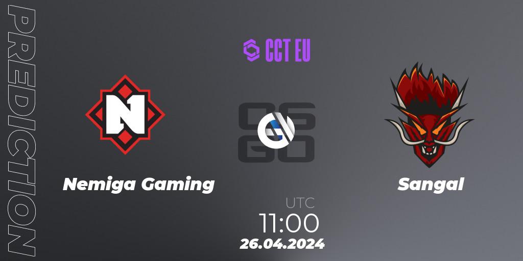 Pronóstico Nemiga Gaming - Sangal. 26.04.24, CS2 (CS:GO), CCT Season 2 Europe Series 1