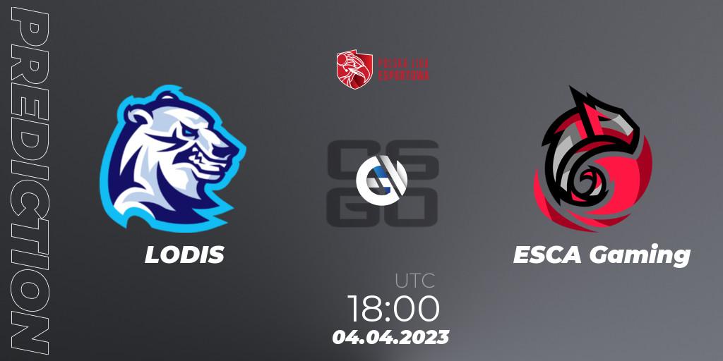 Pronóstico LODIS - ESCA Gaming. 04.04.23, CS2 (CS:GO), Polska Liga Esportowa 2023: Split #1