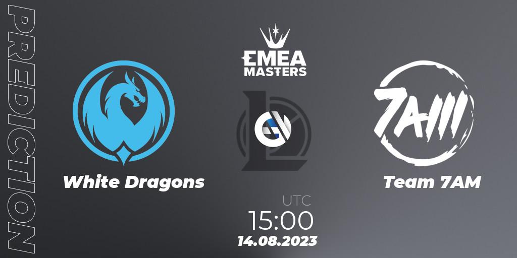 Pronóstico White Dragons - Team 7AM. 14.08.2023 at 15:00, LoL, EMEA Masters Summer 2023