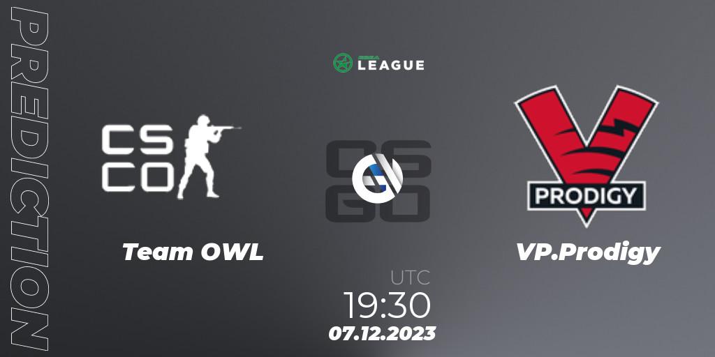 Pronóstico Team OWL - VP.Prodigy. 07.12.2023 at 19:30, Counter-Strike (CS2), ESEA Season 47: Main Division - Europe