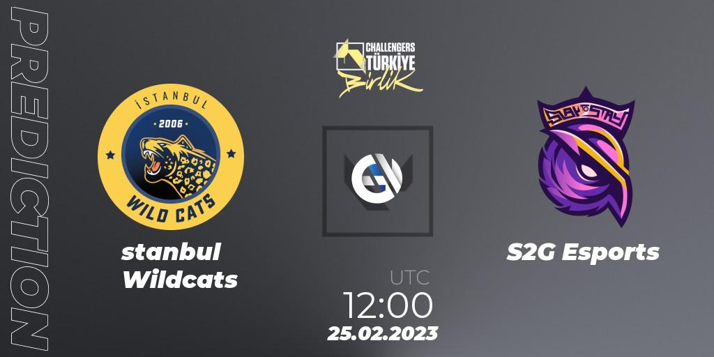 Pronóstico İstanbul Wildcats - S2G Esports. 25.02.2023 at 11:30, VALORANT, VALORANT Challengers 2023 Turkey: Birlik Split 1