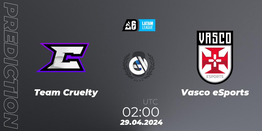 Pronóstico Team Cruelty - Vasco eSports. 29.04.2024 at 02:00, Rainbow Six, LATAM League 2024 - Stage 1: Final Four