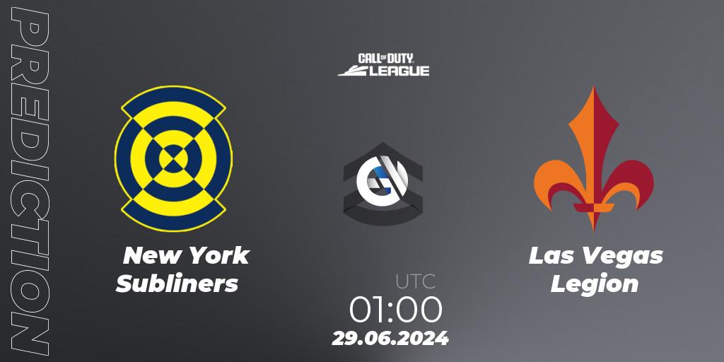 Pronóstico New York Subliners - Las Vegas Legion. 29.06.2024 at 01:00, Call of Duty, Call of Duty League 2024: Stage 4 Major