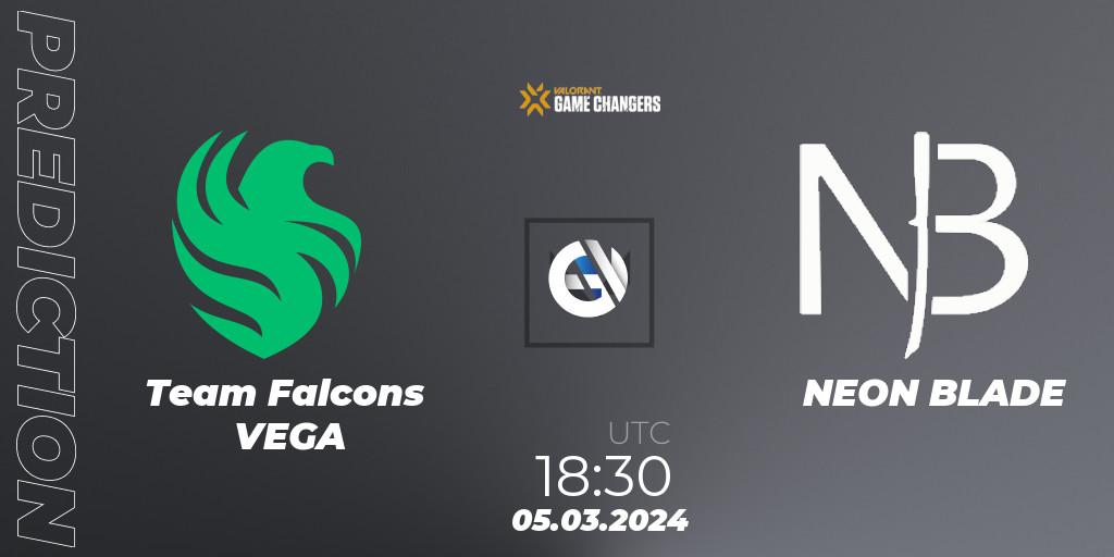 Pronóstico Team Falcons VEGA - NEON BLADE. 05.03.2024 at 18:30, VALORANT, VCT 2024: Game Changers EMEA Stage 1