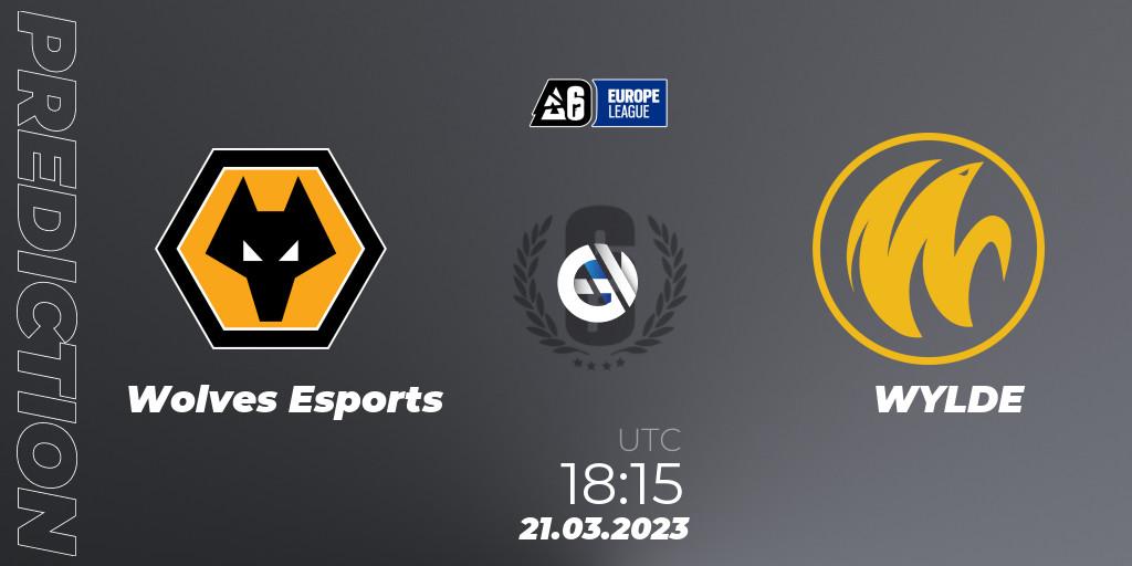 Pronóstico Wolves Esports - WYLDE. 21.03.23, Rainbow Six, Europe League 2023 - Stage 1