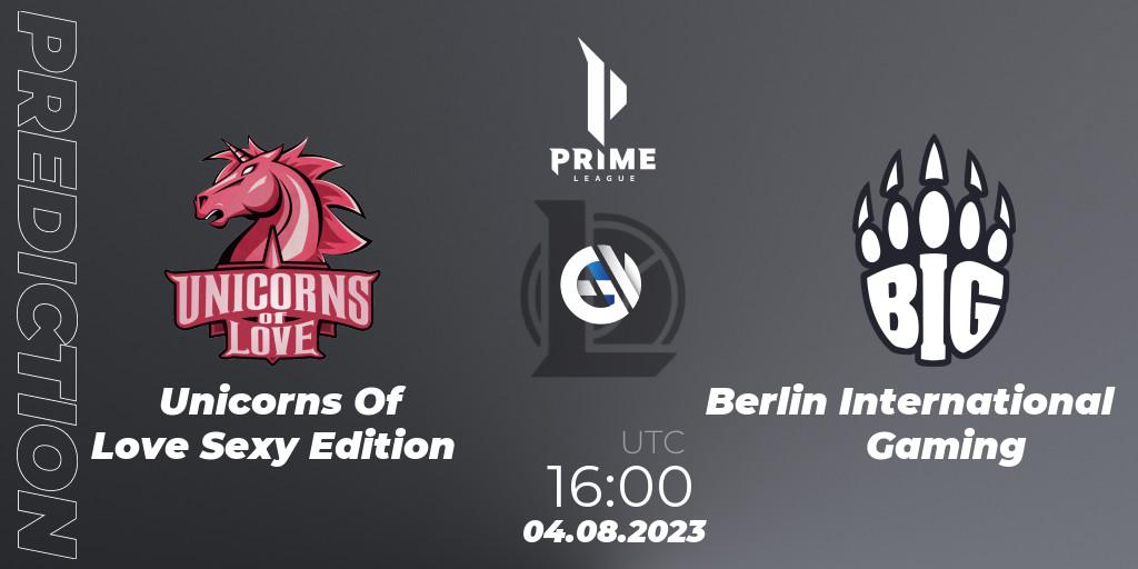 Pronóstico Unicorns Of Love Sexy Edition - Berlin International Gaming. 04.08.23, LoL, Prime League Summer 2023 - Playoffs