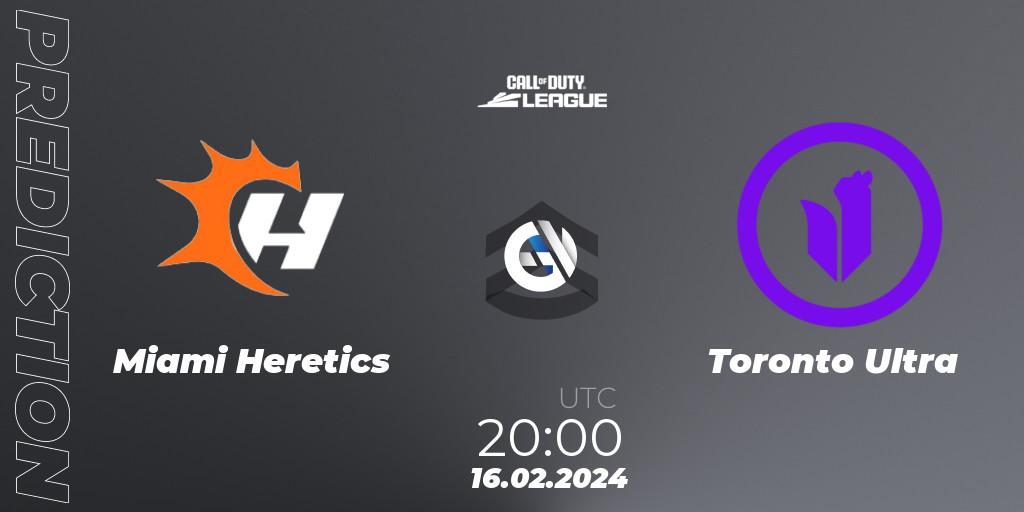 Pronóstico Miami Heretics - Toronto Ultra. 16.02.2024 at 20:00, Call of Duty, Call of Duty League 2024: Stage 2 Major Qualifiers