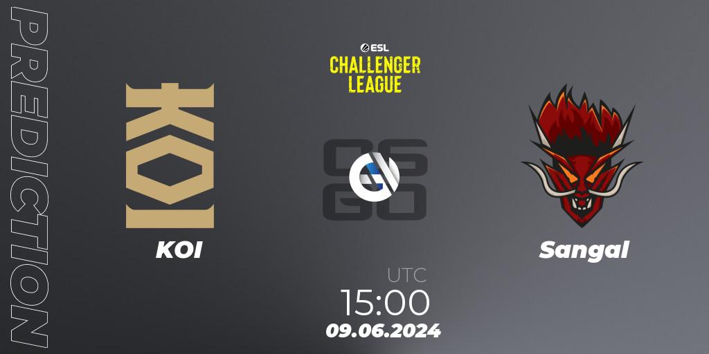 Pronóstico KOI - Sangal. 09.06.2024 at 15:45, Counter-Strike (CS2), ESL Challenger League Season 47: Europe