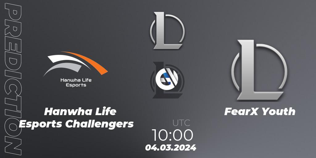 Pronóstico Hanwha Life Esports Challengers - FearX Youth. 04.03.24, LoL, LCK Challengers League 2024 Spring - Group Stage