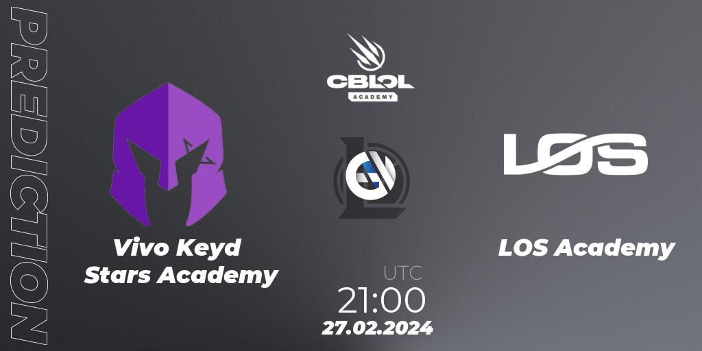 Pronóstico Vivo Keyd Stars Academy - LOS Academy. 27.02.2024 at 21:00, LoL, CBLOL Academy Split 1 2024