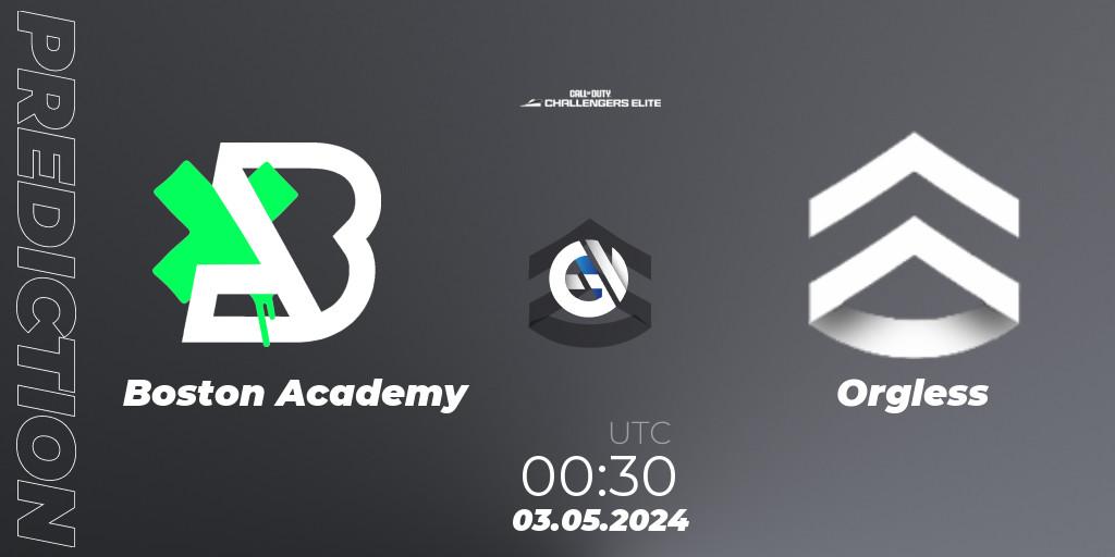 Pronóstico Boston Academy - Orgless. 03.05.2024 at 00:30, Call of Duty, Call of Duty Challengers 2024 - Elite 2: NA