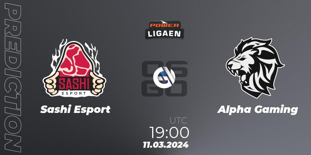 Pronóstico Sashi Esport - Alpha Gaming. 11.03.24, CS2 (CS:GO), Dust2.dk Ligaen Season 25