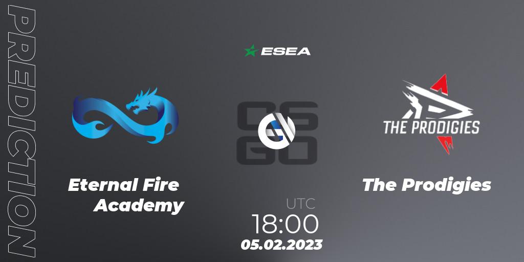 Pronóstico Eternal Fire Academy - The Prodigies. 05.02.2023 at 18:00, Counter-Strike (CS2), ESEA Season 44: Advanced Division - Europe