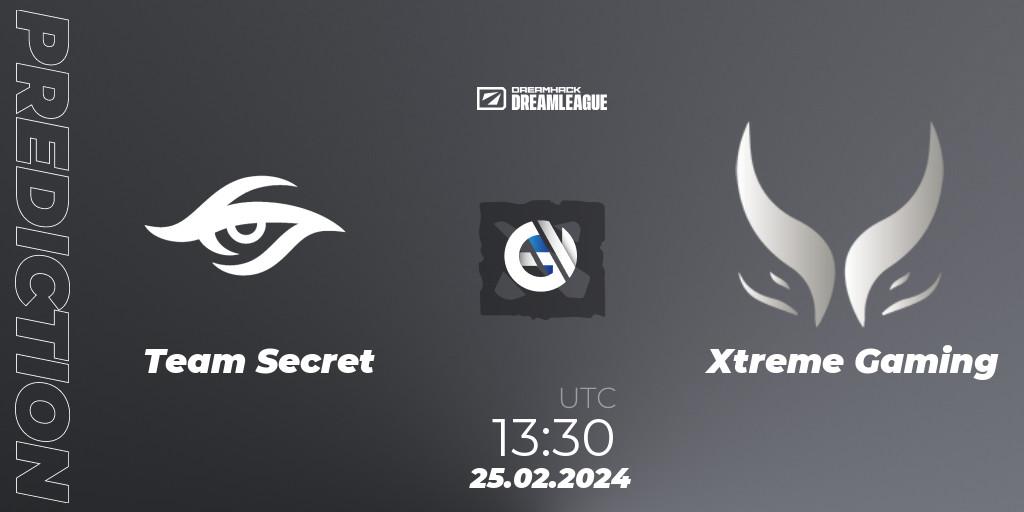 Pronóstico Team Secret - Xtreme Gaming. 25.02.24, Dota 2, DreamLeague Season 22