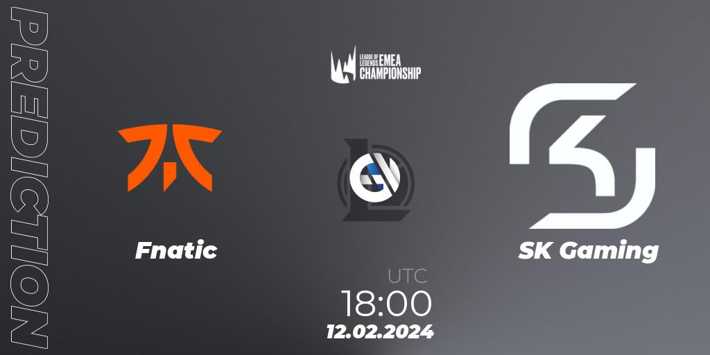 Pronóstico Fnatic - SK Gaming. 12.02.2024 at 18:00, LoL, LEC Winter 2024 - Playoffs