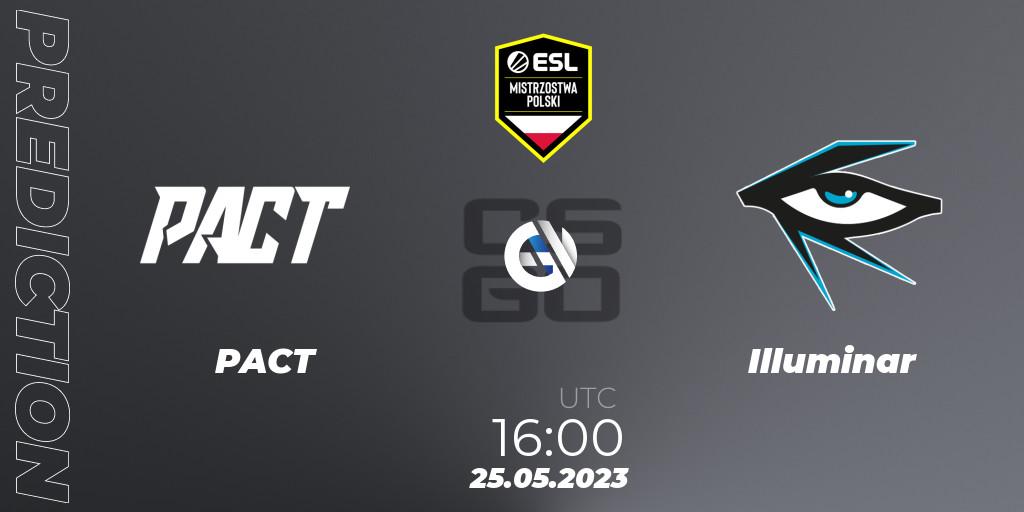 Pronóstico PACT - Illuminar. 25.05.2023 at 16:00, Counter-Strike (CS2), ESL Mistrzostwa Polski Spring 2023