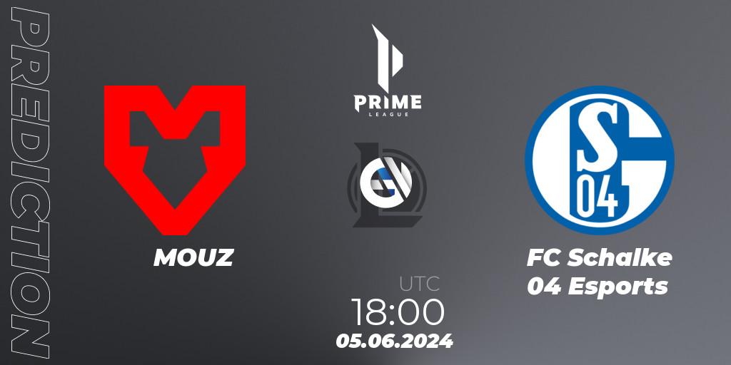 Pronóstico MOUZ - FC Schalke 04 Esports. 05.06.2024 at 18:00, LoL, Prime League Summer 2024