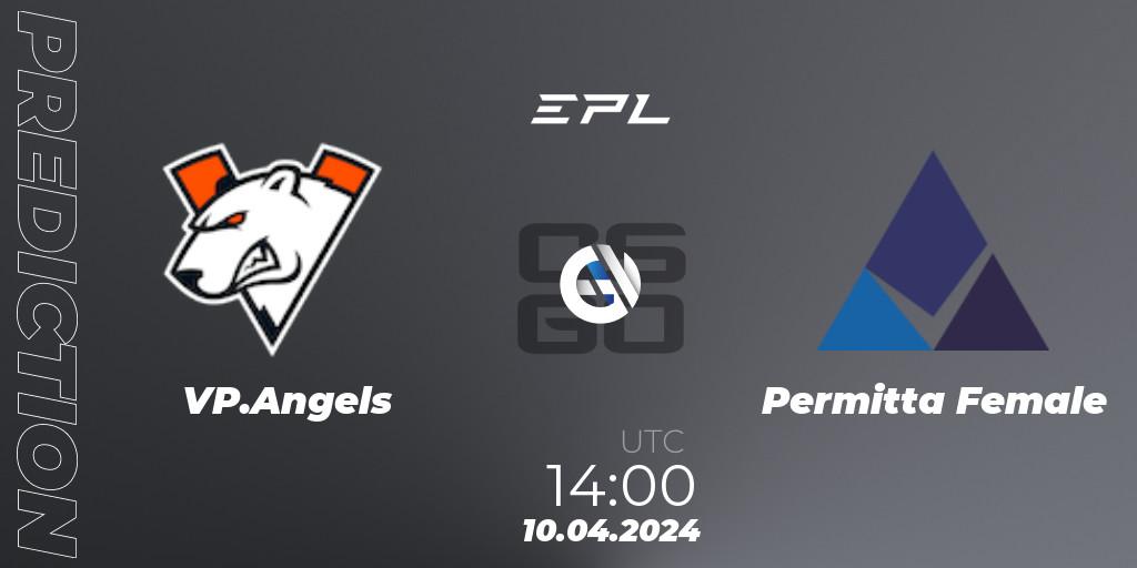 Pronóstico VP.Angels - Permitta Female. 10.04.24, CS2 (CS:GO), European Pro League Female Season 1