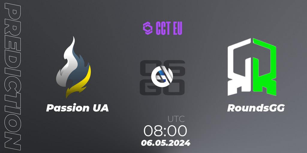 Pronóstico Passion UA - RoundsGG. 06.05.2024 at 08:00, Counter-Strike (CS2), CCT Season 2 European Series #3 Play-In