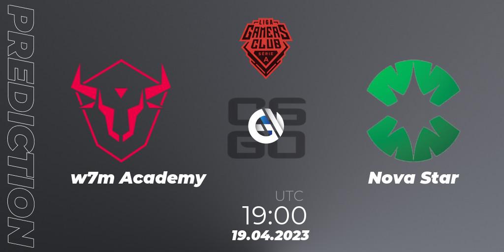 Pronóstico w7m Academy - Nova Star. 19.04.23, CS2 (CS:GO), Gamers Club Liga Série A: April 2023