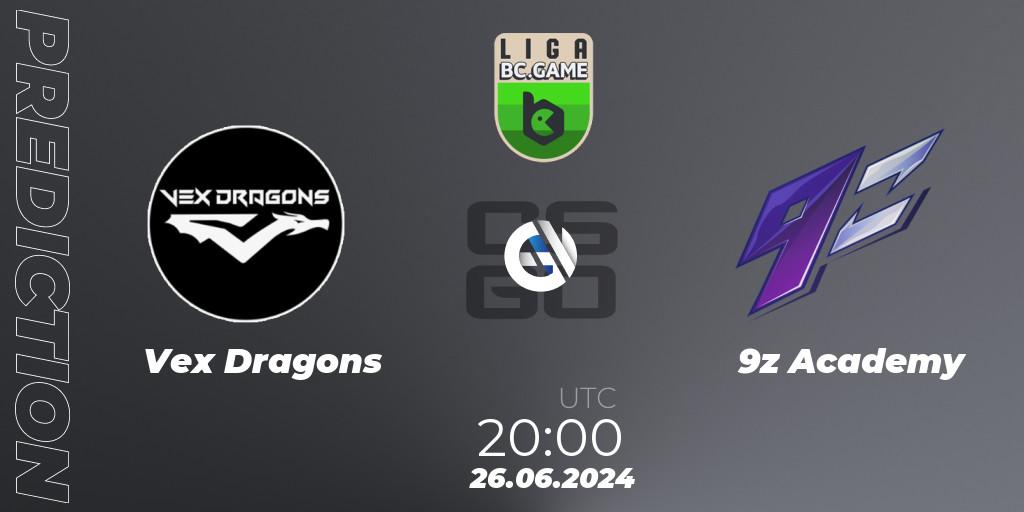 Pronóstico Vex Dragons - 9z Academy. 26.06.2024 at 20:00, Counter-Strike (CS2), Dust2 Brasil Liga Season 3: Division 2