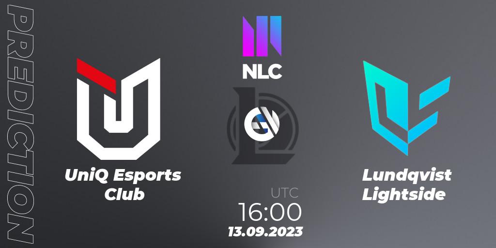 Pronóstico UniQ Esports Club - Lundqvist Lightside. 13.09.23, LoL, NLC Division 1 2024 Promotion