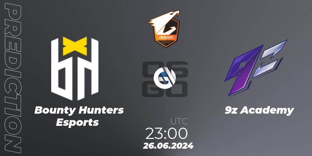 Pronóstico Bounty Hunters Esports - 9z Academy. 26.06.2024 at 23:00, Counter-Strike (CS2), Aorus League 2024 Season 1: Brazil